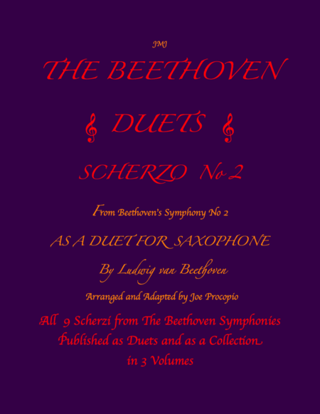 The Beethoven Duets For Saxophone Scherzo No. 2 (arr. Joe Procopio)