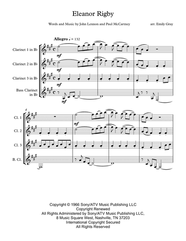 Eleanor Rigby (arr. Emily Gray)