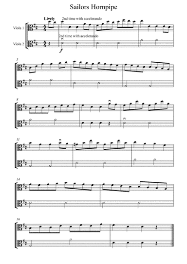 Hornpipe Viola duet (2nd part with open strings) (arr. Julie Doubleday)