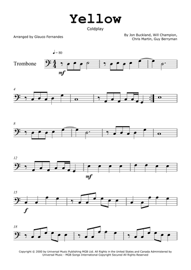 Yellow (arr. Glauco Fernandes)