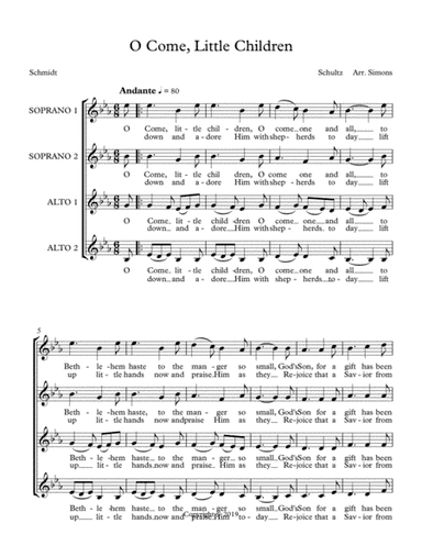 O Come Little Children (arr. Joy Simons)