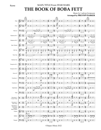 The Book Of Boba Fett Main Title Theme (arr. Preston Parker)
