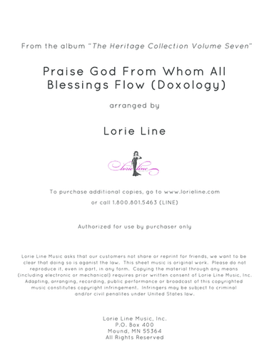 Praise God From Whom All Blessings Flow (Doxology) (arr. Lorie Line)