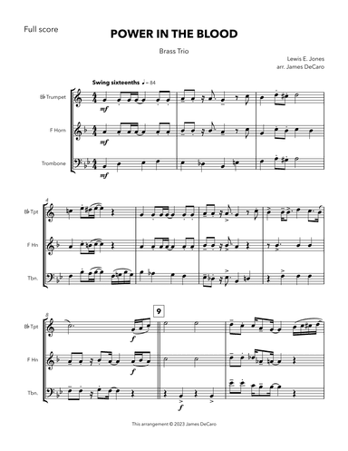 Power in the Blood (arr. James DeCaro)