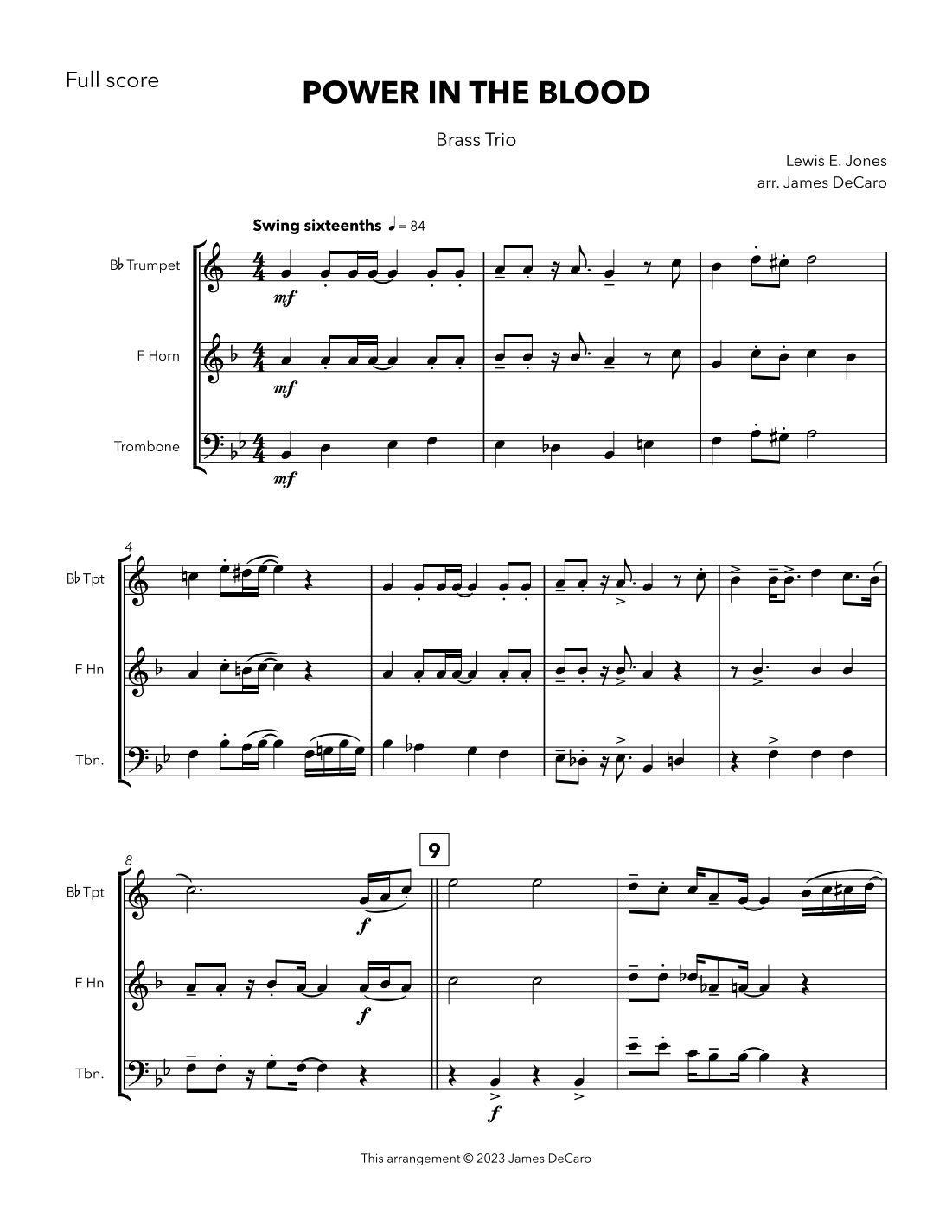 Power in the Blood (arr. James DeCaro)