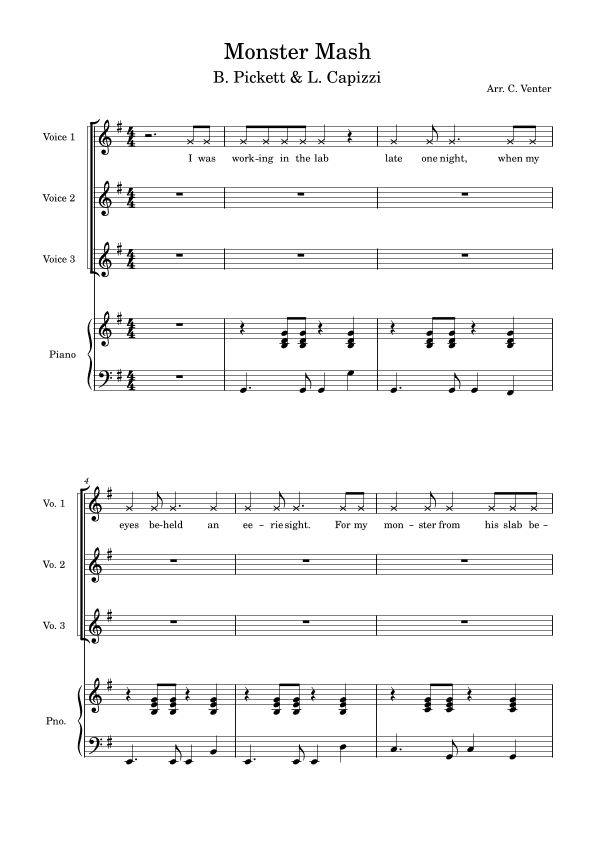 Monster Mash (arr. Caroline Venter)
