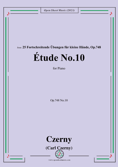 C. Czerny-Exercise No.10,Op.748 No.10 (arr. OSM Press)