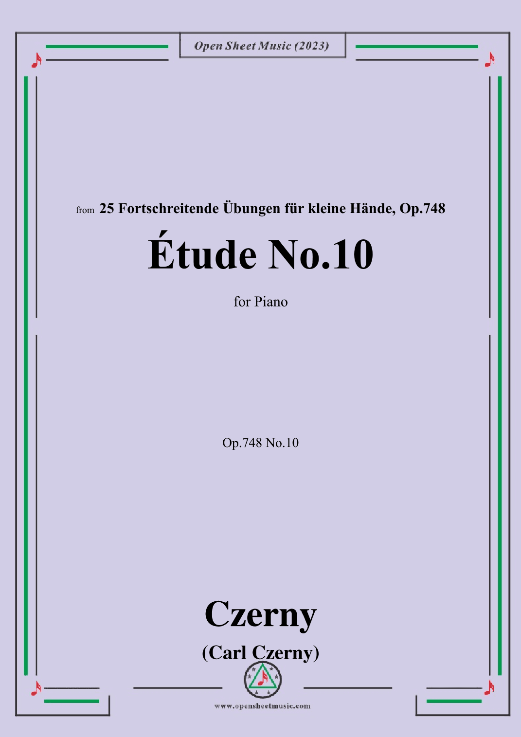 C. Czerny-Exercise No.10,Op.748 No.10 (arr. OSM Press)