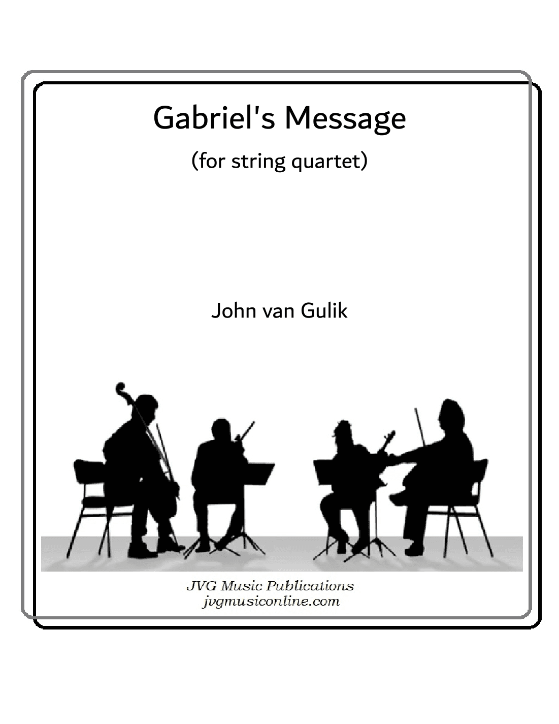 Gabriel's Message - String Quartet (arr. John van Gulik)