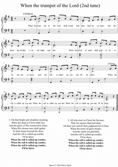 When the trumpet of the Lord (2nd tune). A new tune to a wonderful old hymn.