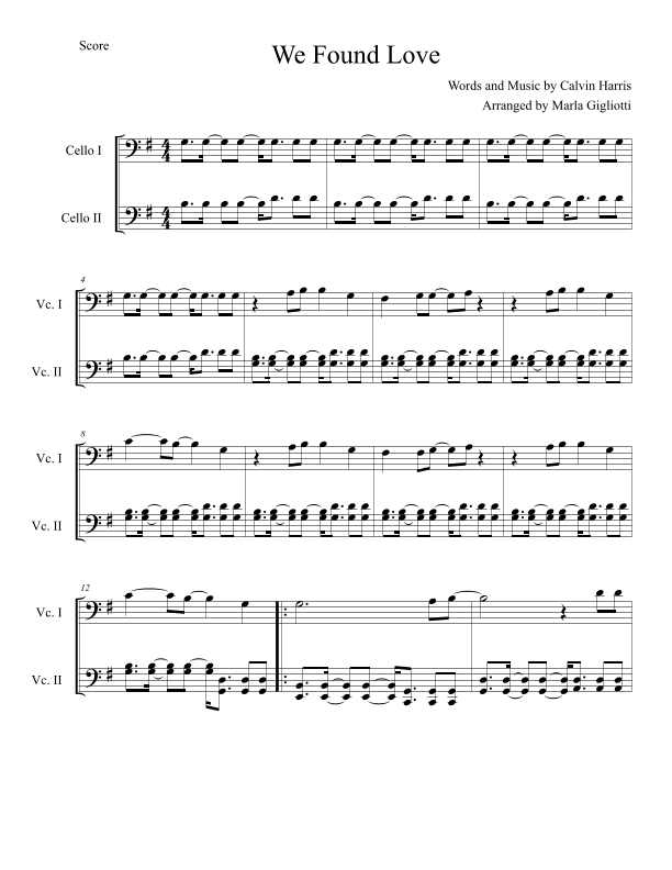 We Found Love (arr. Marla Gigliotti)