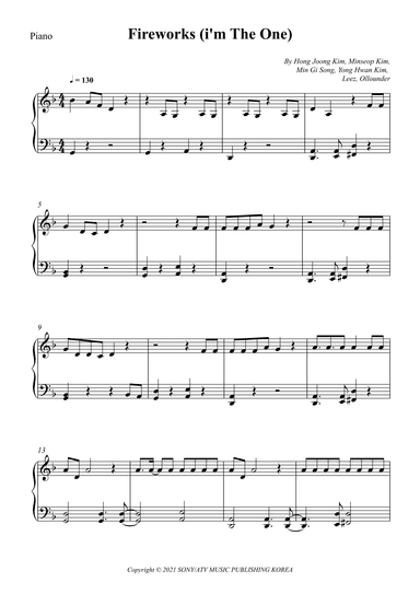 Fireworks (i'm The One) (arr. Wesley S. SIlva)