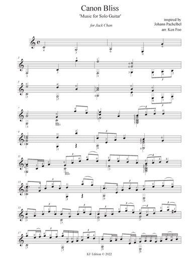 Canon Bliss (arr. Ken Foo)