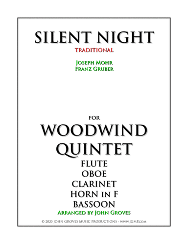 Silent Night - Woodwind Quintet (arr. John Groves)