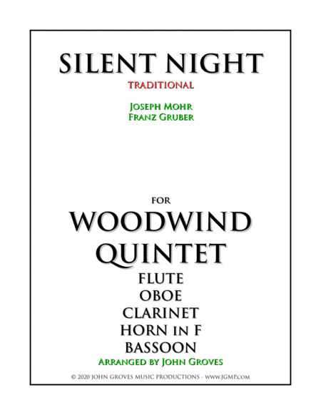 Silent Night - Woodwind Quintet (arr. John Groves)