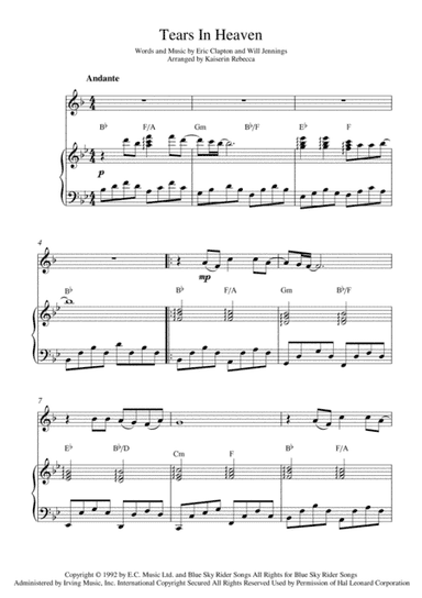 Tears In Heaven (arr. Kaiserin Rebecca)