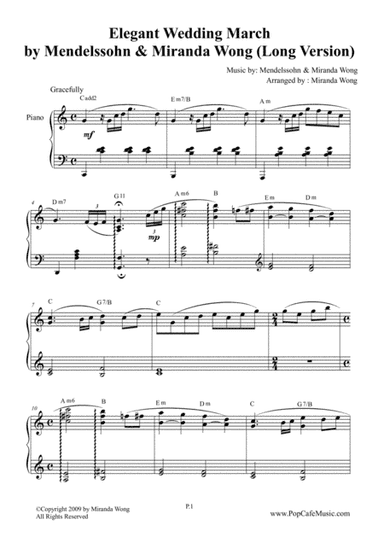 Elegant Wedding March (Long Version) by Miranda Wong (arr. Miranda Wong)