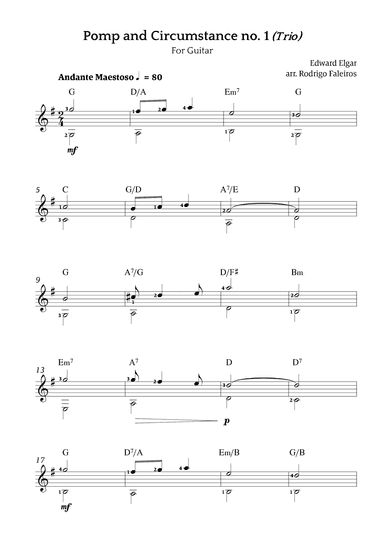 Pomp and Circumstance no. 1 (Trio) (arr. Rodrigo Faleiros)