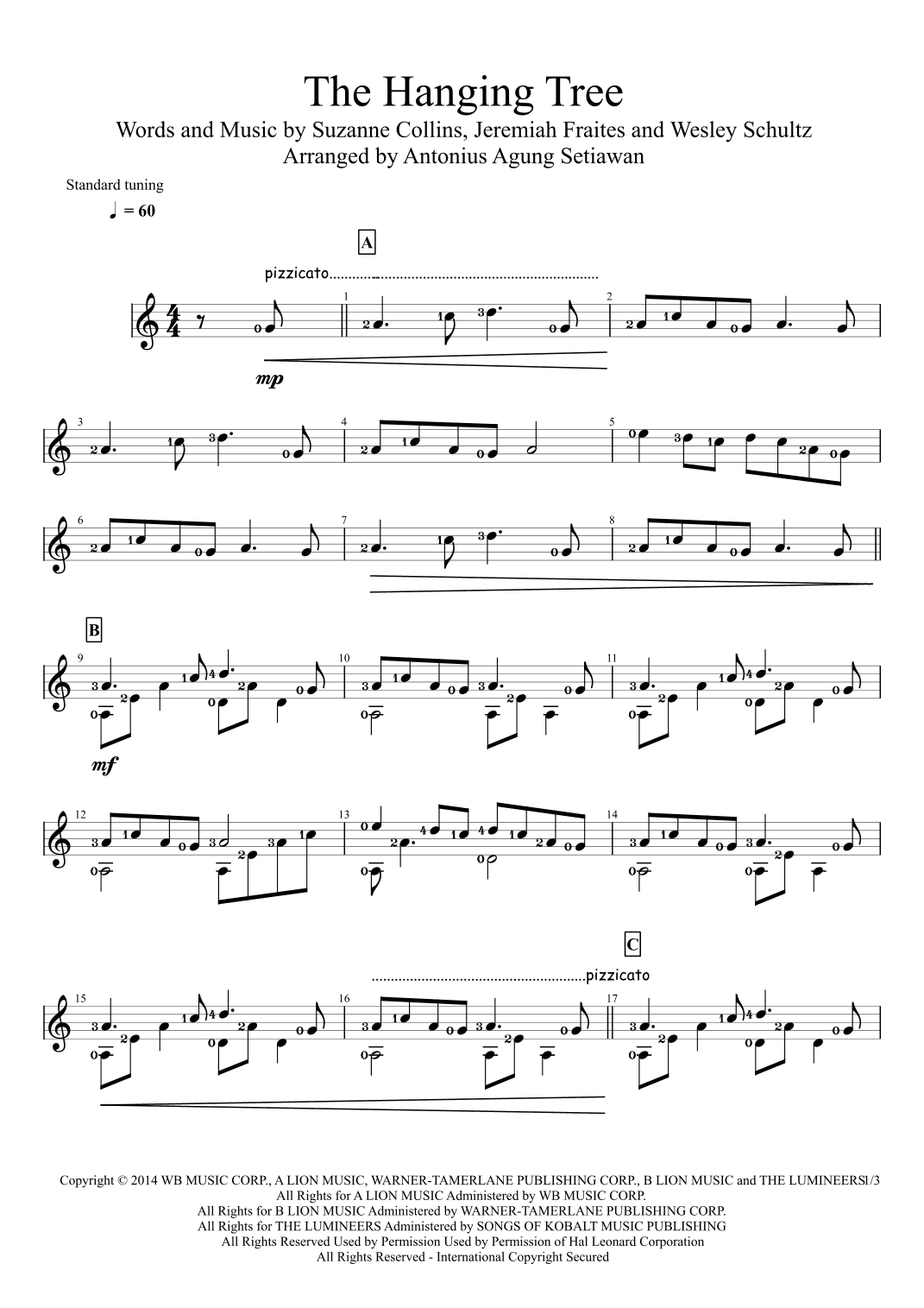 The Hanging Tree (arr. Antonius Agung Setiawan)