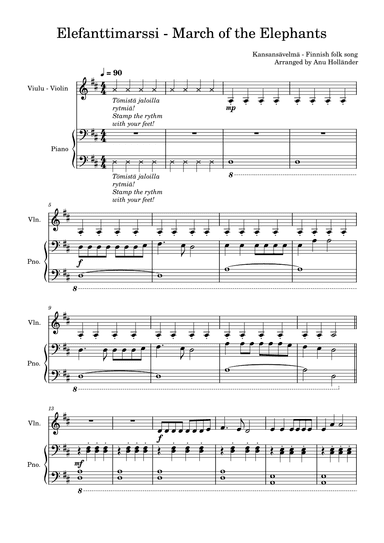 Soittosalkku: Elefanttimarssi - March of the Elephants (arr. Anu Holländer)