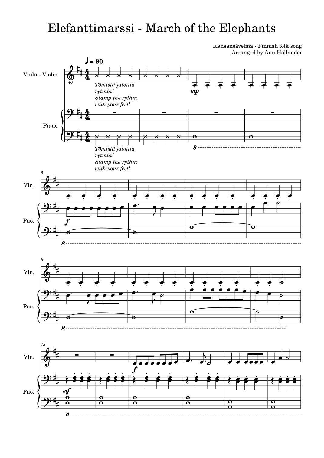 Soittosalkku: Elefanttimarssi - March of the Elephants (arr. Anu Holländer)