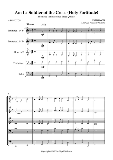 Am I a Soldier of the Cross (Holy Fortitude) (arr. Nigel Williams)