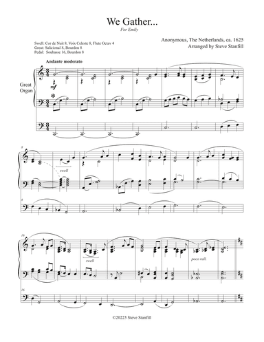 We Gather Together/ Prayer of Thanksgiving (arr. Steve Stanfill)