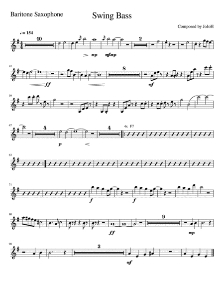 Swing Bass - Eb Baritone saxophone