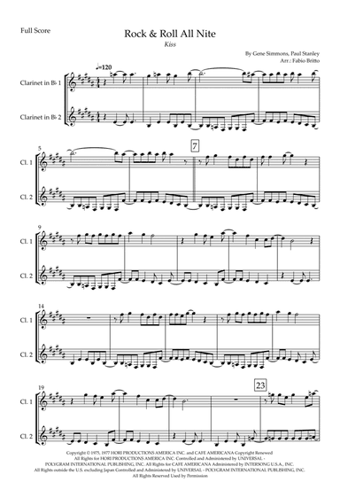 Rock And Roll All Nite (arr. Fabio Britto)