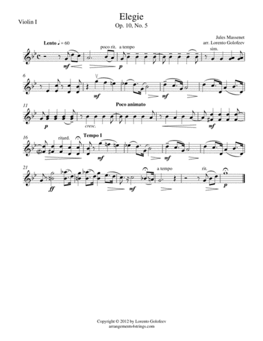 Elegie (arr. Lorento Golofeev)