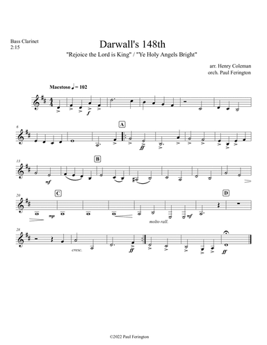 "Rejoice the Lord is King" [Darwall] for Orchestra (in C) (arr. Paul Ferington)