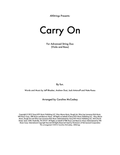 Carry On (arr. Caroline McCaskey)