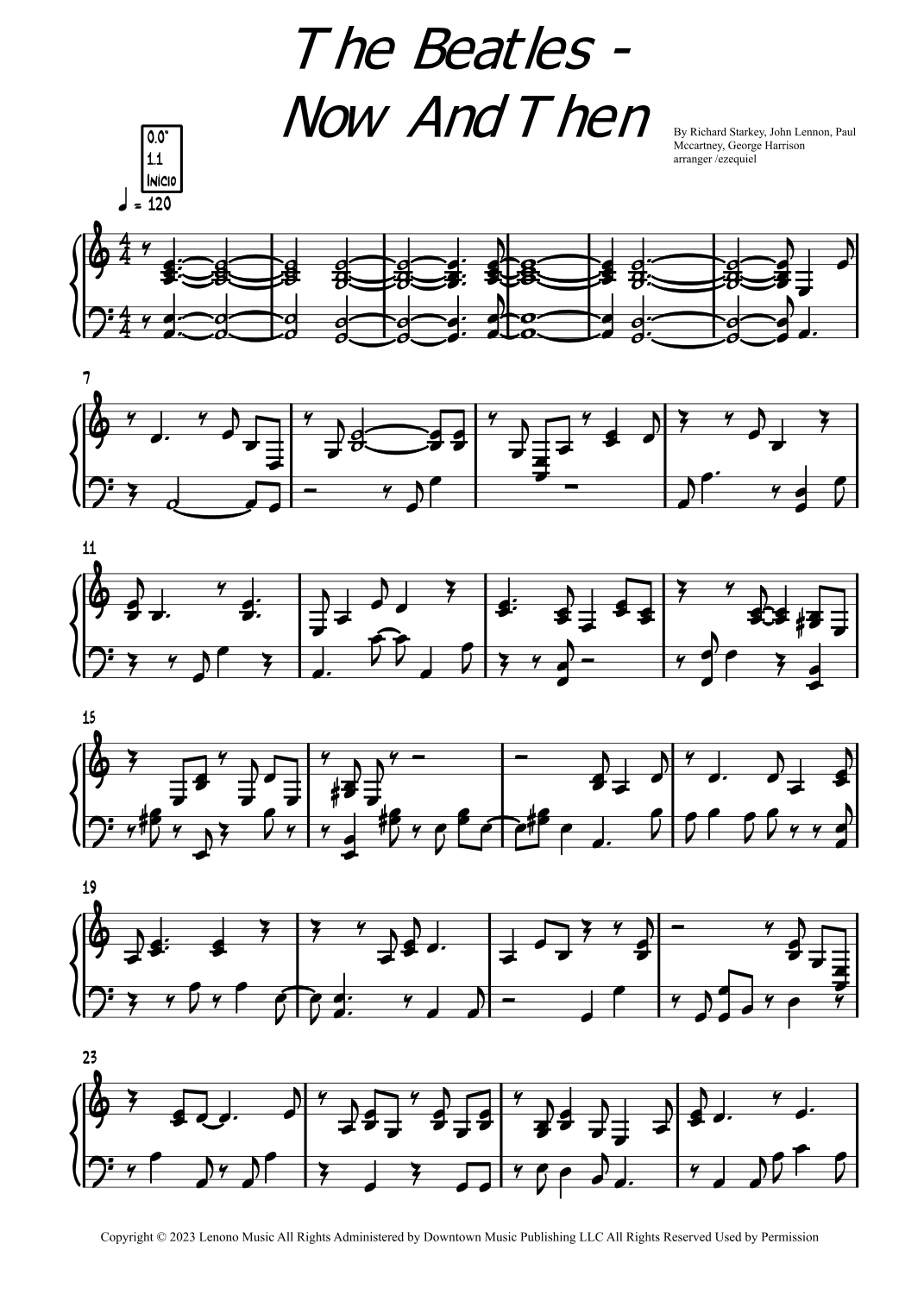 Now And Then (arr. BY EZEQUIEL EDIÇÕES)