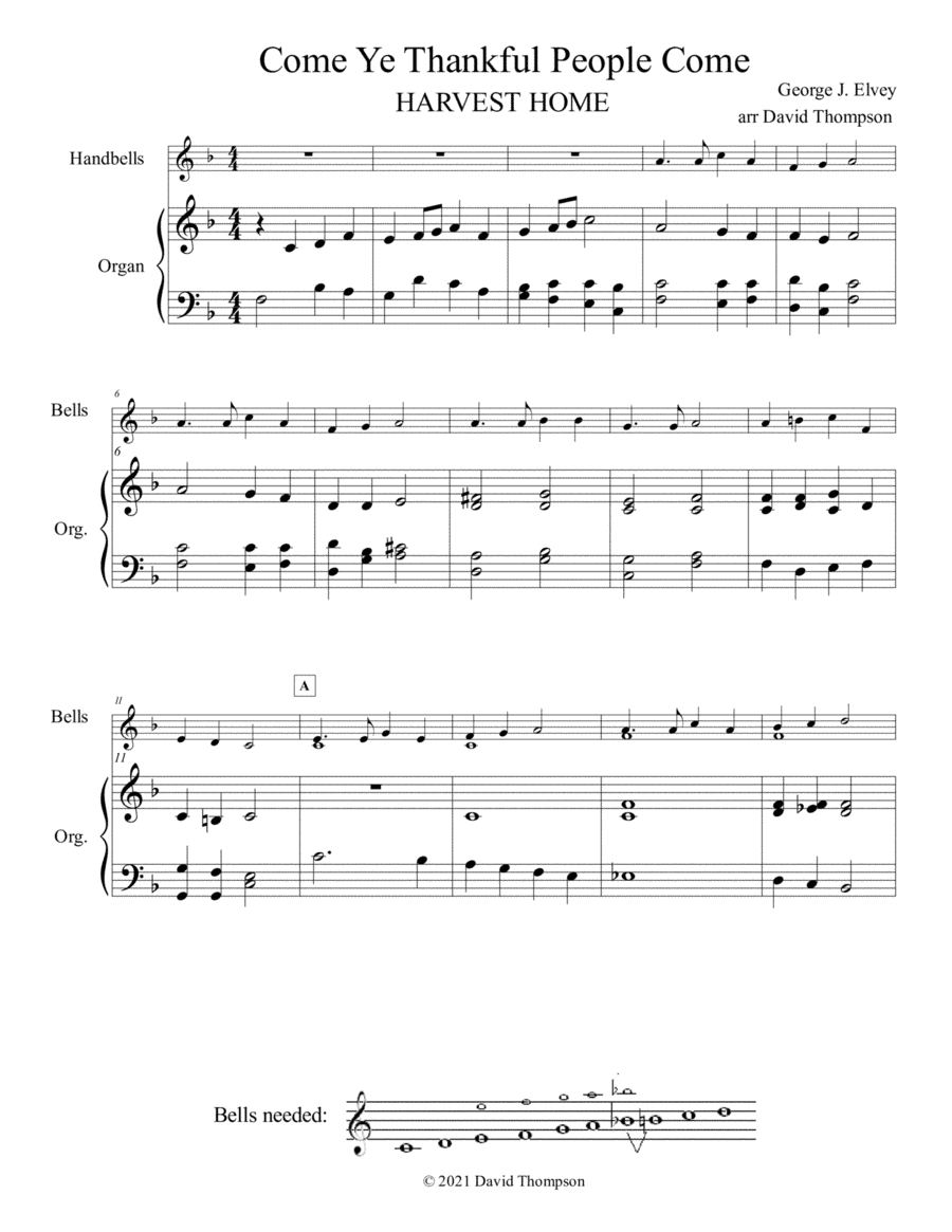 Come Ye Thankful People (arr. David Thompson)