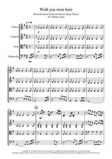 Wish You Were Here (arr. Marina Lopes)