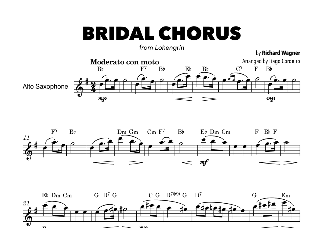 Bridal Chorus (arr. Tiago Cordeiro)