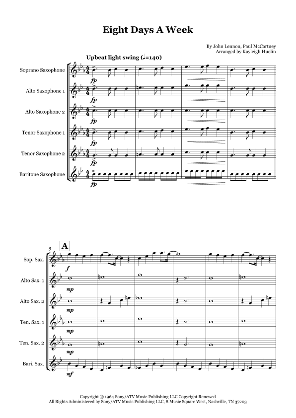 Eight Days A Week (arr. Kayleigh Huelin)