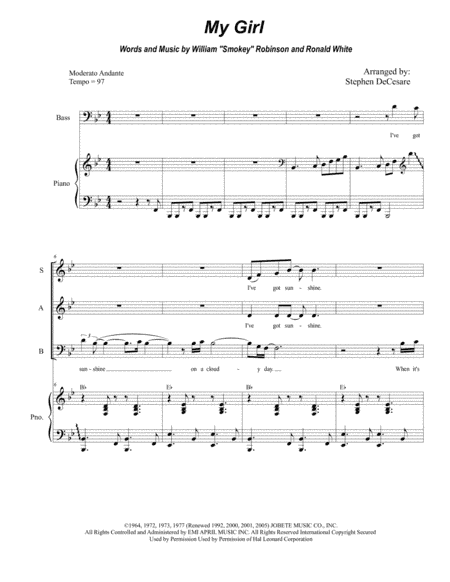 My Girl (arr. Stephen DeCesare)