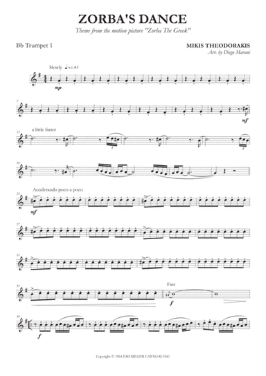 Zorbas Dance (arr. Diego Marani)