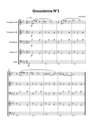Gnossienne N°1 (arr. Jackson Spindler)