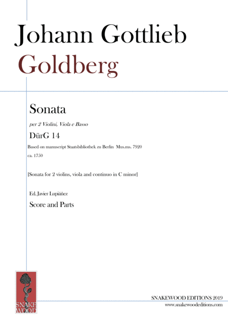 Goldberg – Sonata for 2 violins, viola and continuo in C minor (arr. Sneakwood Editions)
