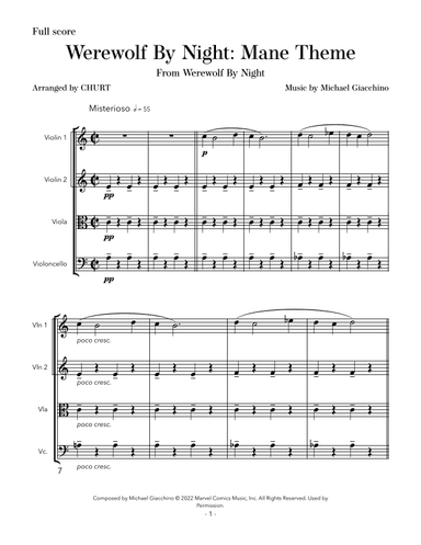 Werewolf By Night: Mane Theme (arr. CHURT)