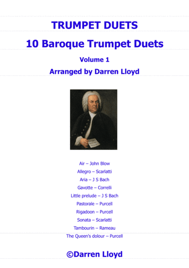 Trumpet duets - 10 Baroque Trumpet duets - Volume 1 (arr. Darren Lloyd)