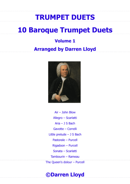 Trumpet duets - 10 Baroque Trumpet duets - Volume 1 (arr. Darren Lloyd)