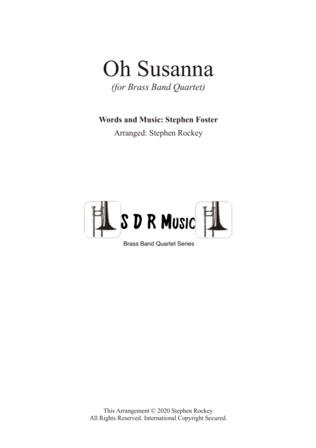 Oh Susanna for Brass Band Quartet (arr. Stephen Rockey)