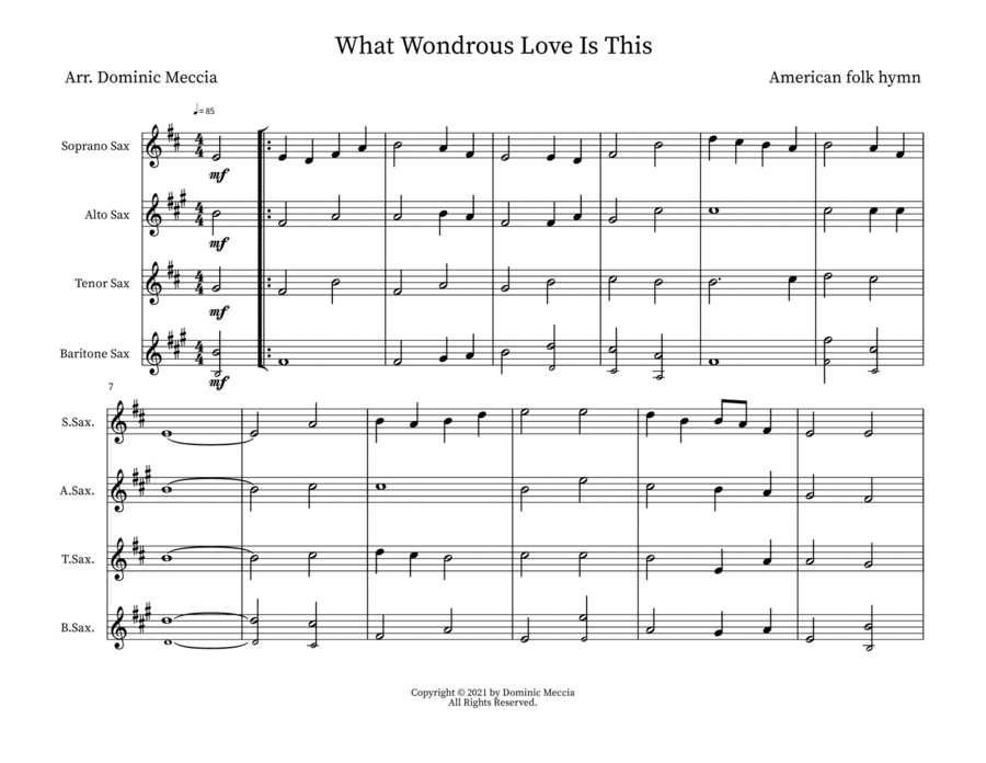 What Wondrous Love Is This (arr. Dominic Meccia)
