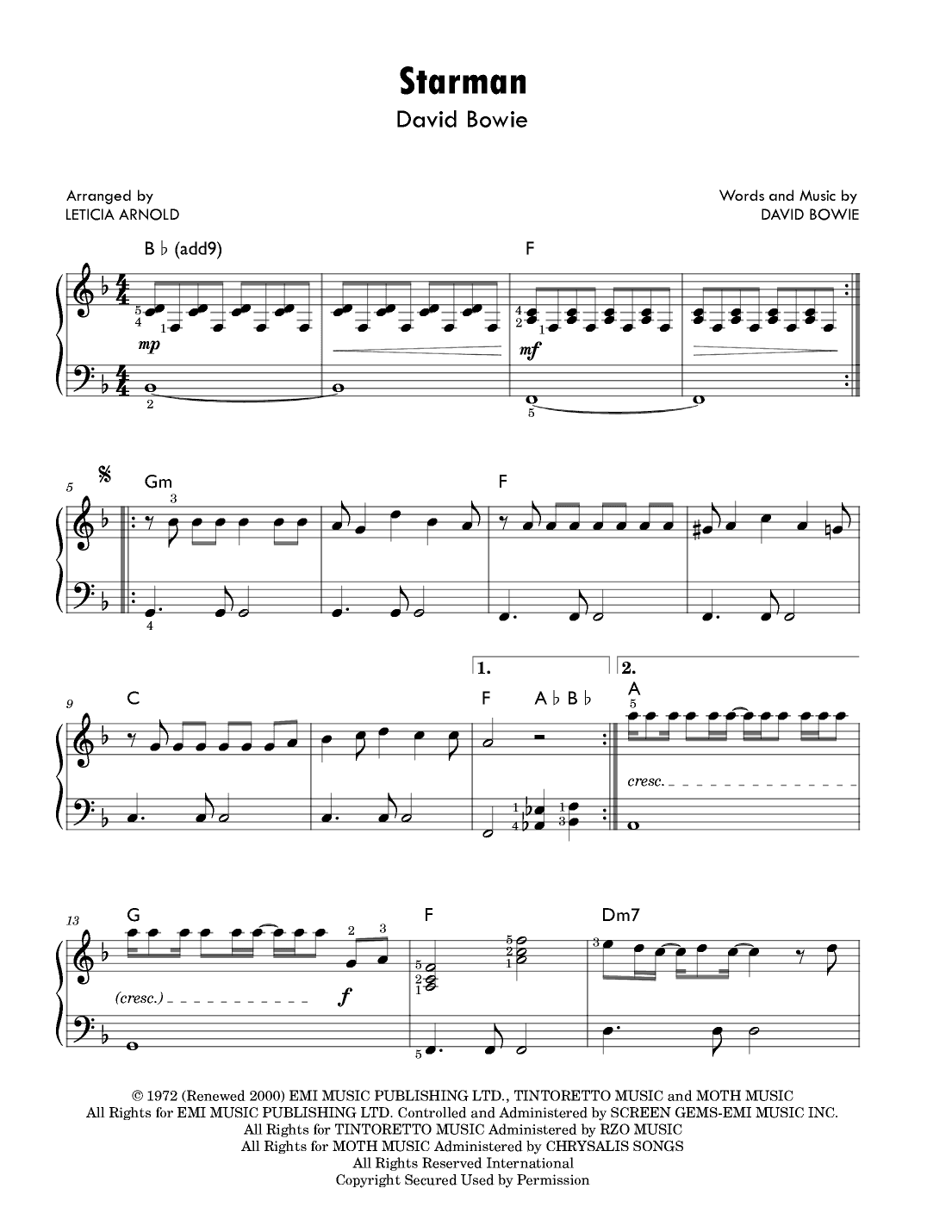 Starman (arr. Leticia Arnold)