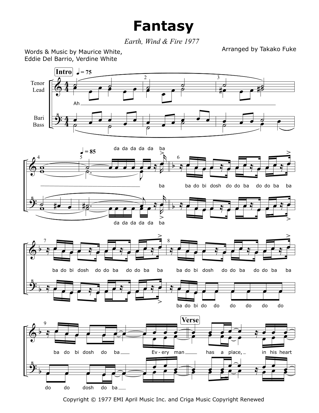 Fantasy (arr. Takako Fuke)