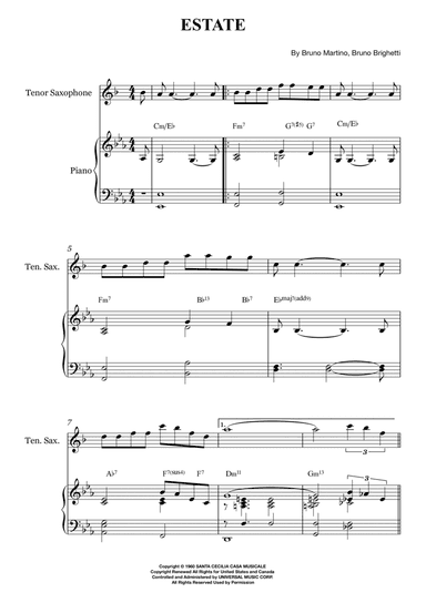 Estate (arr. Karen Gueiros)