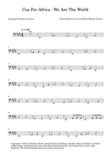 We Are The World (arr. Felipe Gonçalves)